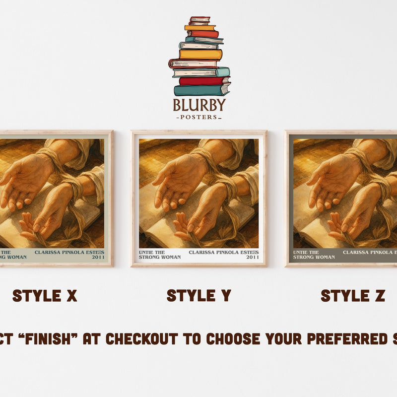 Untie the strong woman literary print in frame leaning in hallway – non fiction wall art