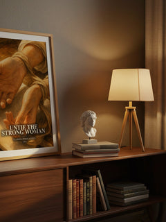Untie the strong woman watercolour print on bookshelf – Clarissa Pinkola Estés fan gift