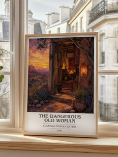 The Dangerous Old Woman book cover poster colour and style options – Clarissa Pinkola Estés book art