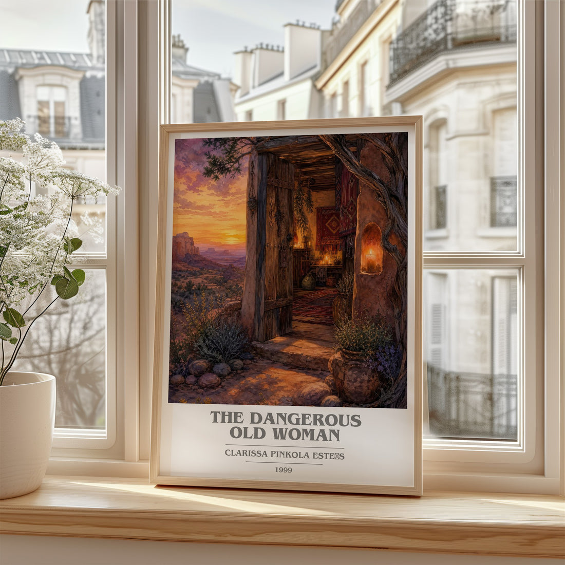 The Dangerous Old Woman book cover poster colour and style options – Clarissa Pinkola Estés book art