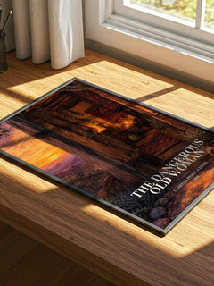 The Dangerous Old Woman watercolour book poster framed on wall – non fiction wall art