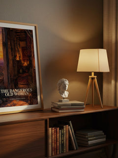 The Dangerous Old Woman watercolour print on bookshelf – Clarissa Pinkola Estés fan gift