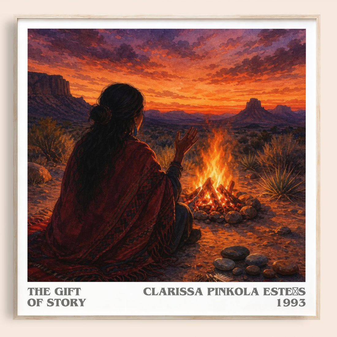 The gift of story literary book poster by Clarissa Pinkola Estés – framed literary art print