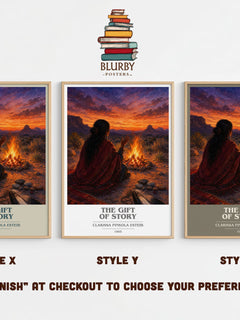 The gift of story book cover print in frame leaning in hallway – non fiction wall art