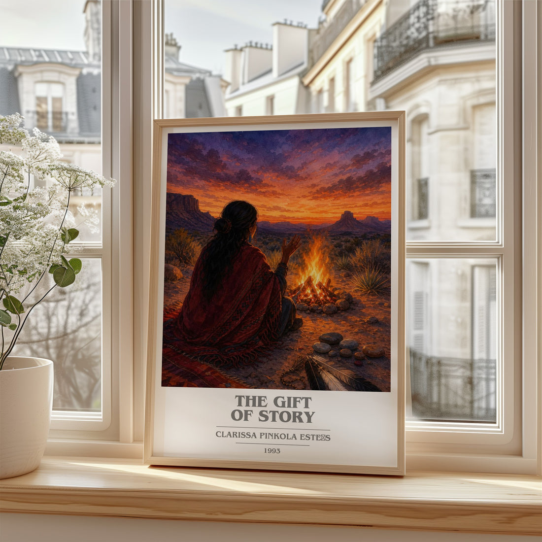 The gift of story book cover poster colour and style options – Clarissa Pinkola Estés book art