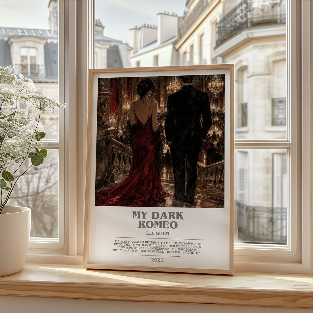 My Dark Romeo bookish poster colour and style options – L.J. Shen book art