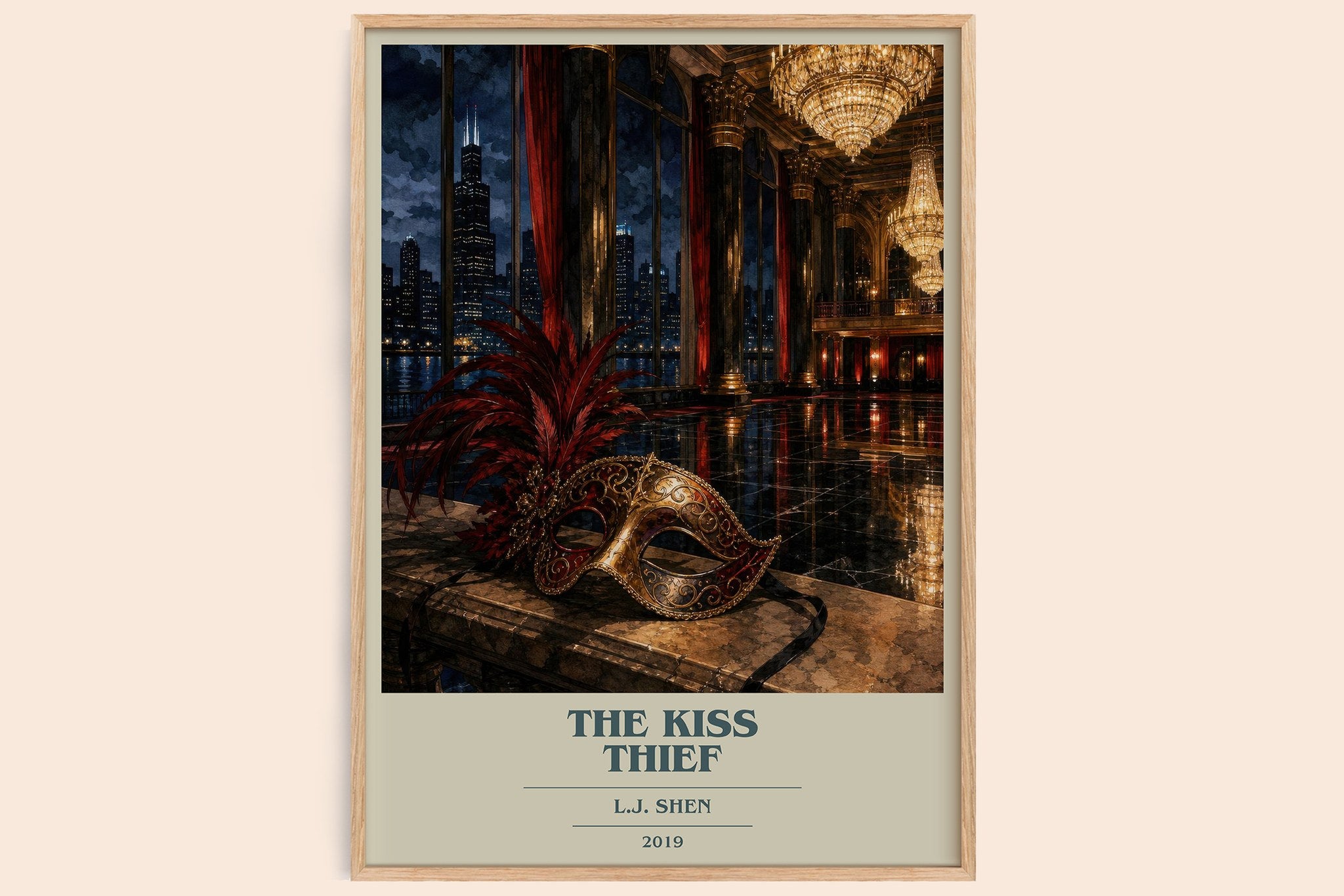 The Kiss Thief Book Cover Poster by L.J. Shen