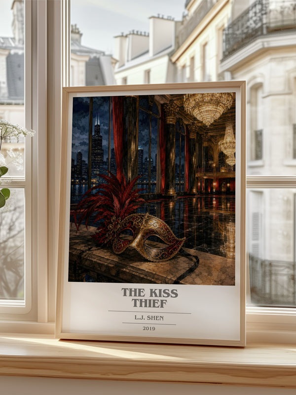 The Kiss Thief book cover poster colour and style options – L.J. Shen book art