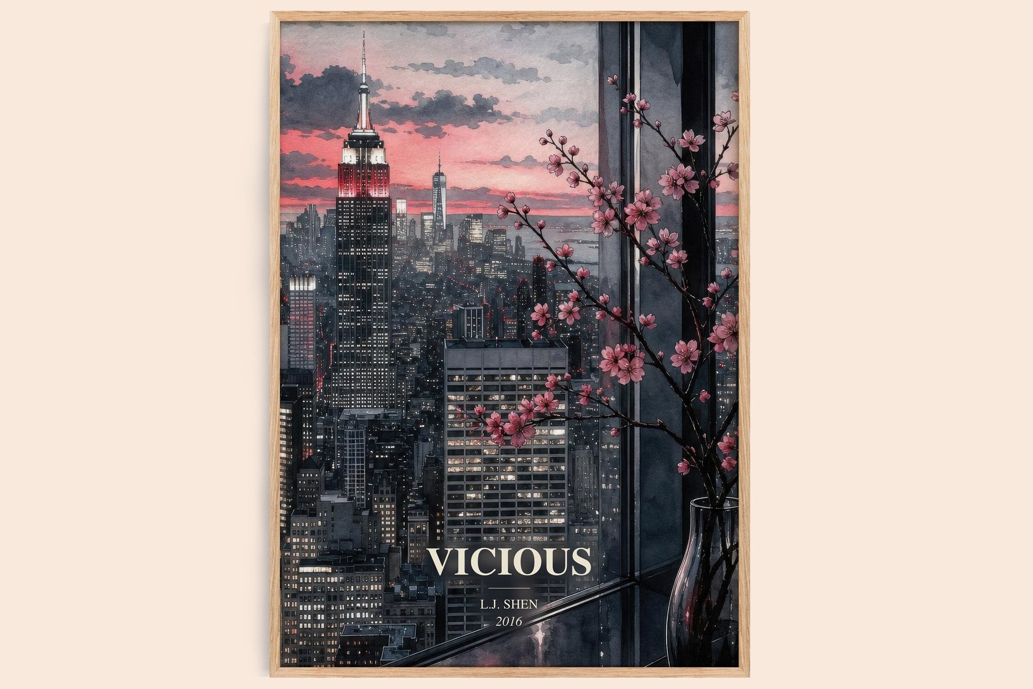 Vicious Book Watercolour Illustration by L.J. Shen