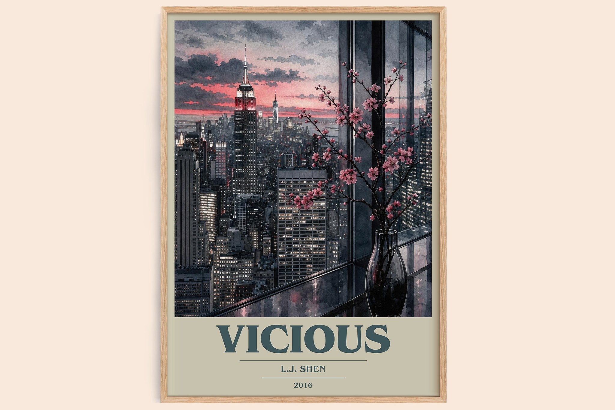 Vicious Book Cover Poster by L.J. Shen