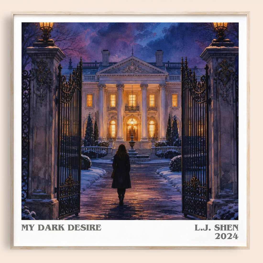 My Dark Desire literary book poster by L.J. Shen – framed literary art print