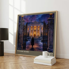 My Dark Desire literary print framed by window – literary home decor