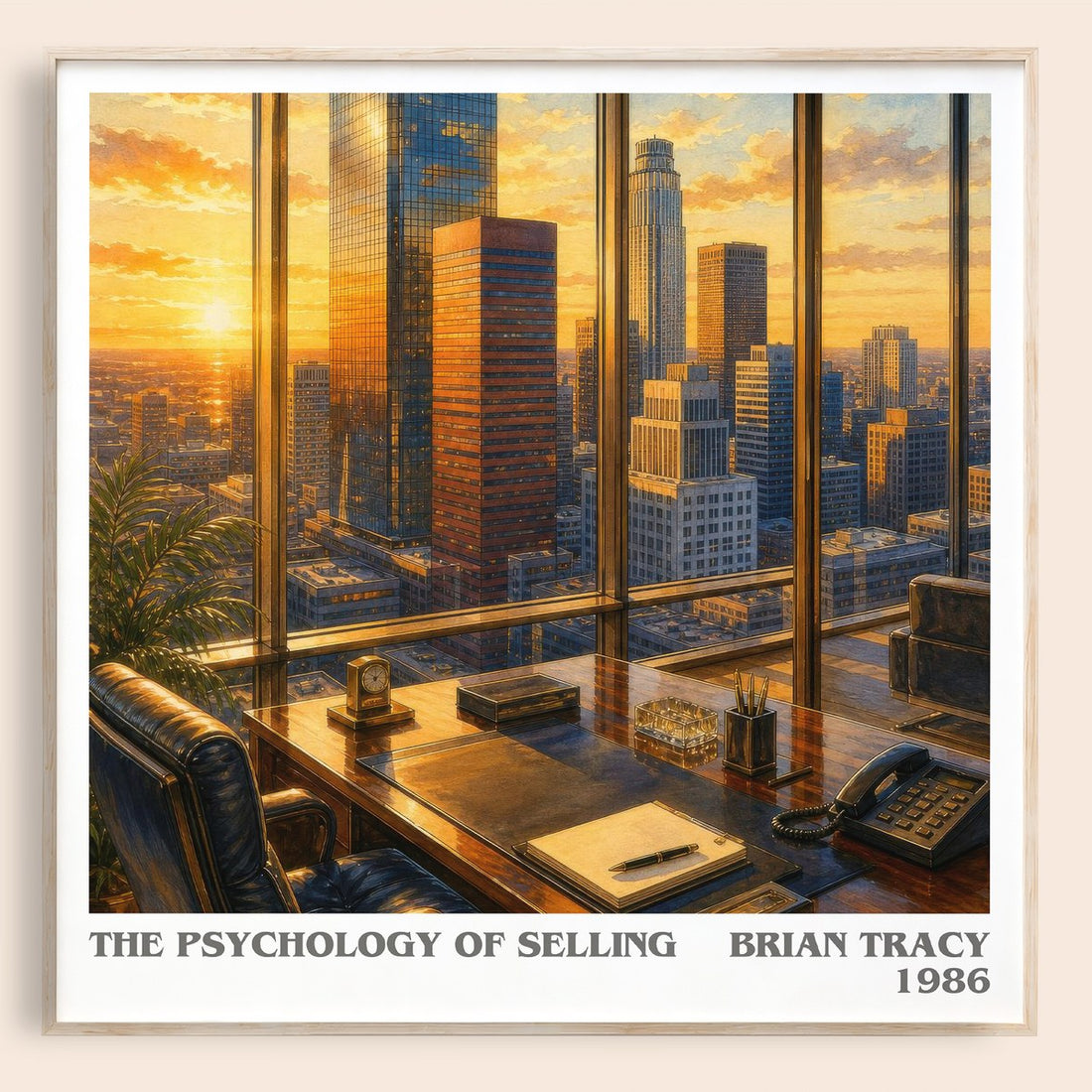 The Psychology of Selling literary book poster by Brian Tracy – framed literary art print