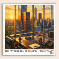 The Psychology of Selling literary book poster by Brian Tracy – framed literary art print