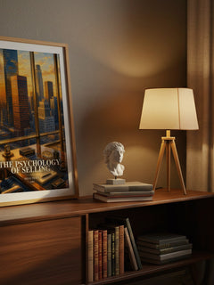 The Psychology of Selling watercolour print on bookshelf – Brian Tracy fan gift