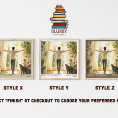 Believe It to Achieve It literary print in frame leaning in hallway – non fiction wall art