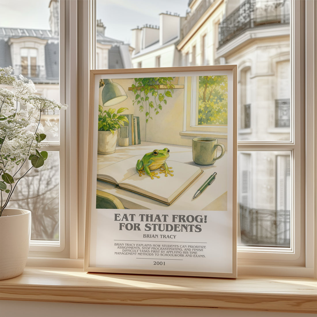 Eat That Frog! for Students bookish poster colour and style options – Brian Tracy book art