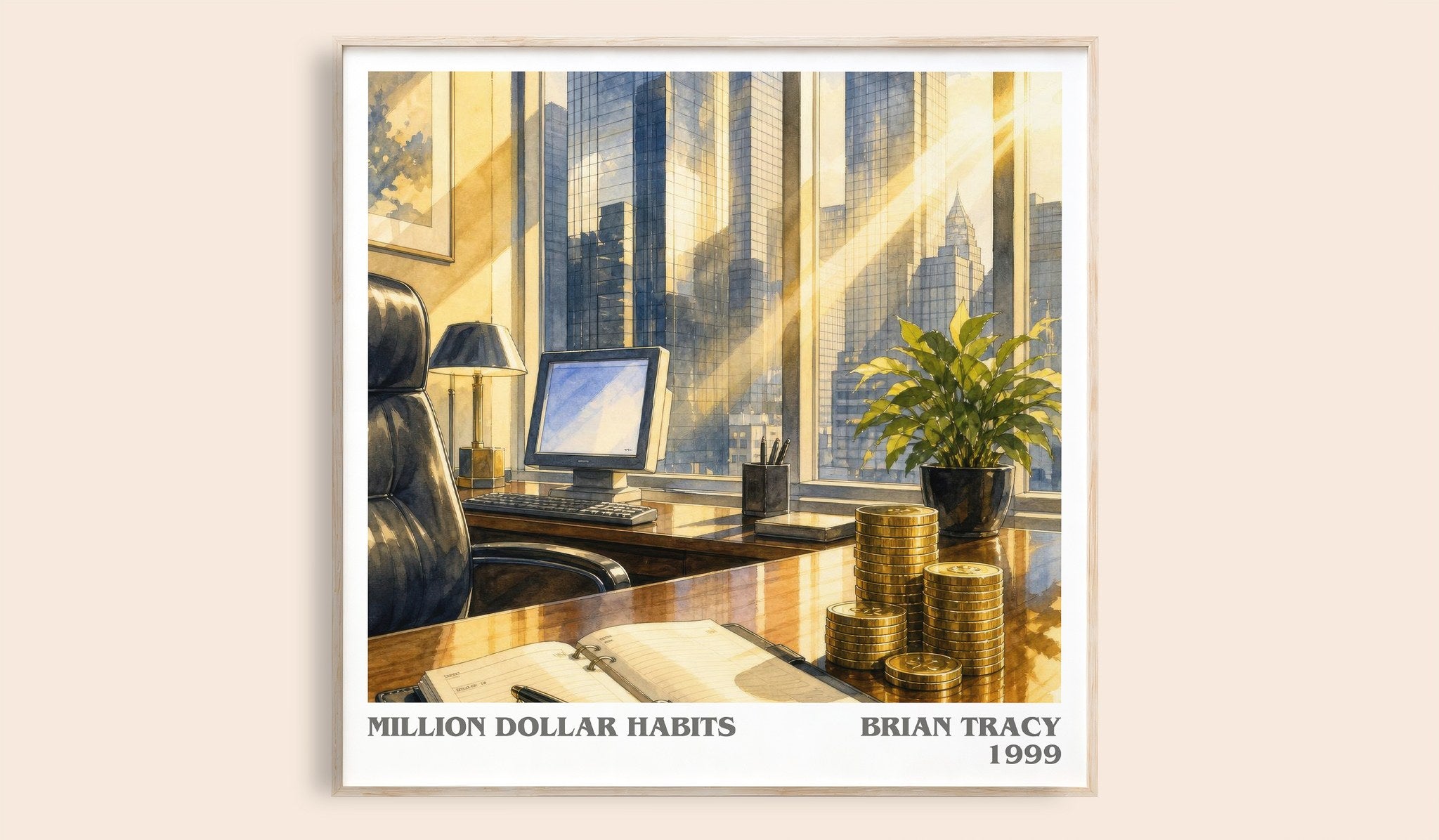 Million Dollar Habits Literary Art Print by Brian Tracy
