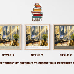 Million Dollar Habits literary print in frame leaning in hallway – non fiction wall art