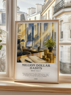 Million Dollar Habits Bookish Wall Art by Brian Tracy – image 2