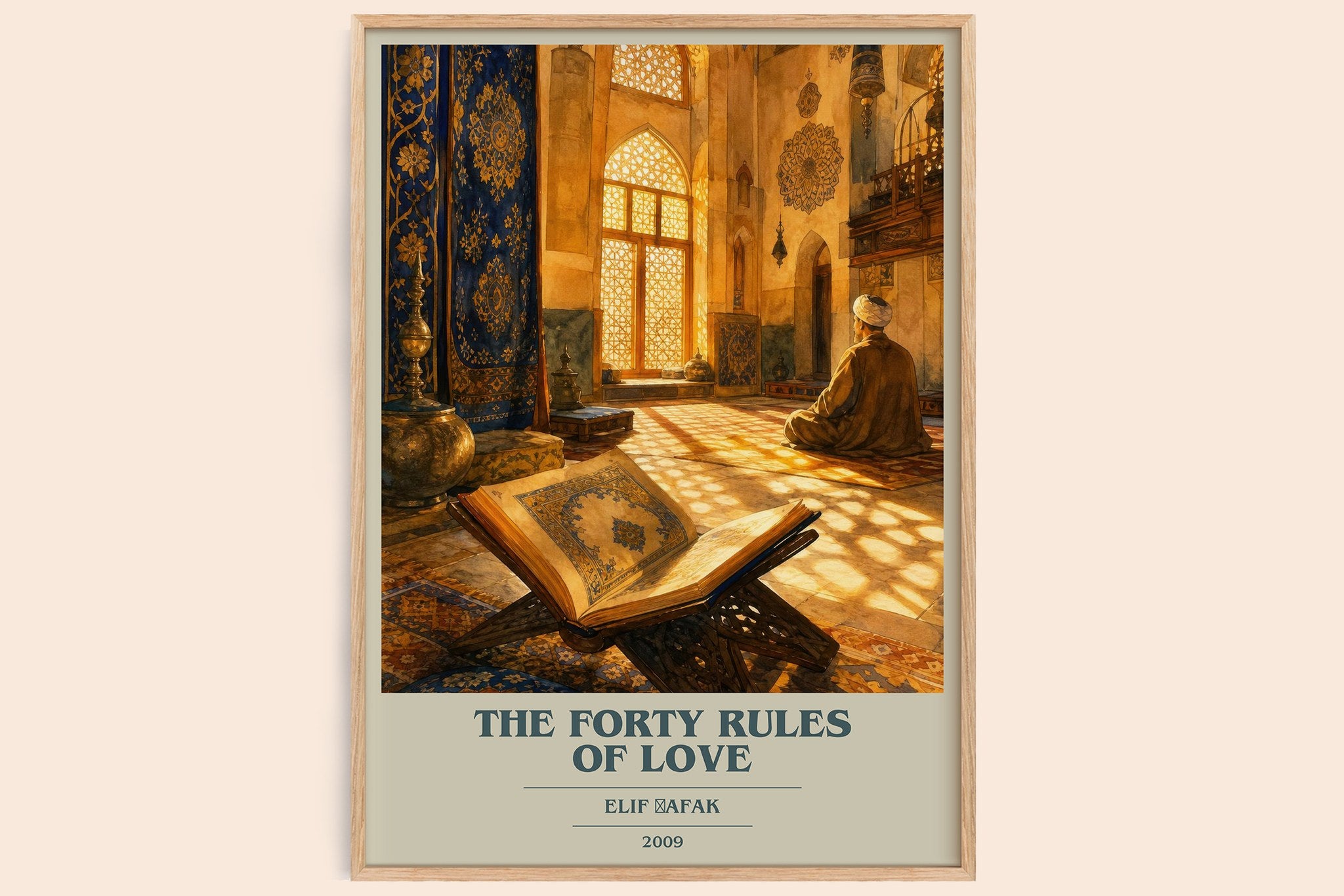 The Forty Rules of Love Book Cover Poster by Elif Şafak