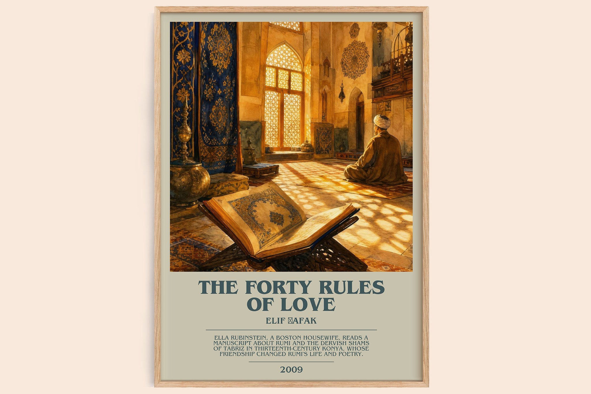 The Forty Rules of Love Bookish Wall Art by Elif Şafak