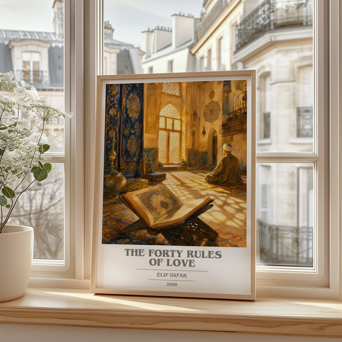 The Forty Rules of Love book cover poster colour and style options – Elif Şafak book art