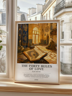 The Forty Rules of Love bookish poster colour and style options – Elif Şafak book art