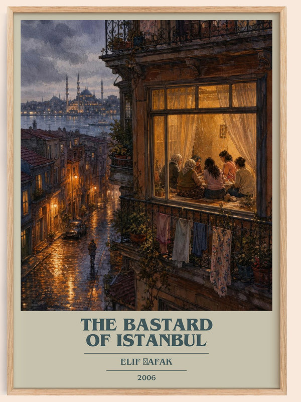 The Bastard of Istanbul book cover book poster by Elif Şafak – framed literary art print