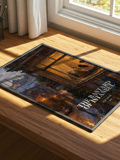The Bastard of Istanbul watercolour book poster framed on wall – contemporary fiction wall art