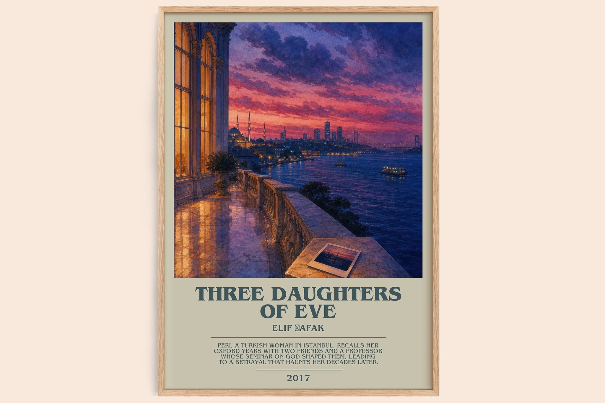 Three Daughters of Eve Bookish Wall Art by Elif Şafak