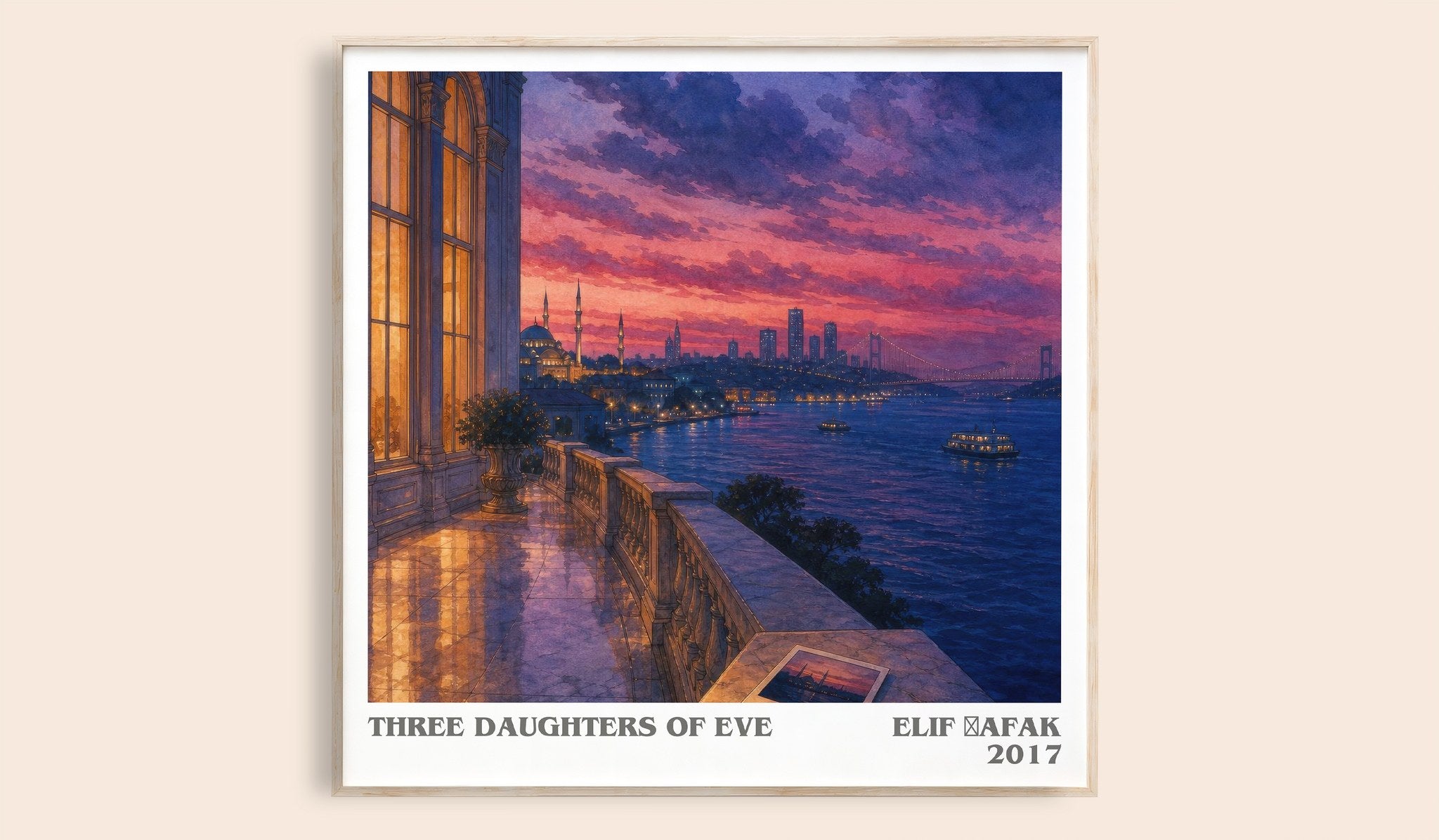 Three Daughters of Eve Literary Art Print by Elif Şafak