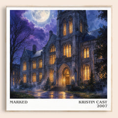 Marked literary book poster by Kristin Cast – framed literary art print