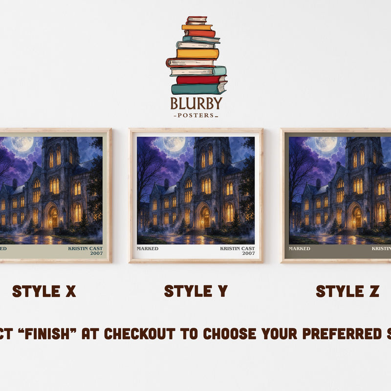 Marked literary print in frame leaning in hallway – young adult wall art