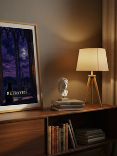 Betrayed watercolour print on bookshelf – Kristin Cast fan gift
