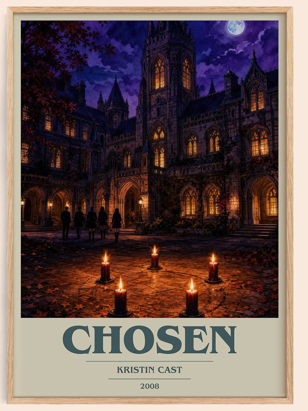 Chosen book cover book poster by Kristin Cast – framed literary art print