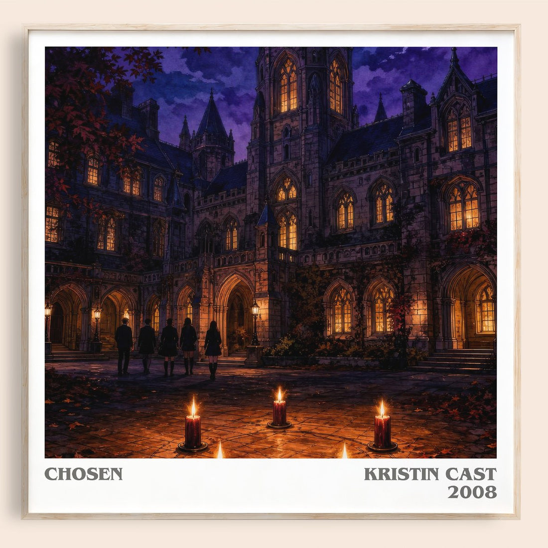 Chosen literary book poster by Kristin Cast – framed literary art print