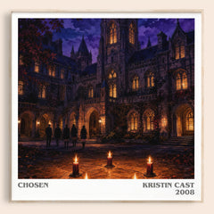 Chosen literary book poster by Kristin Cast – framed literary art print