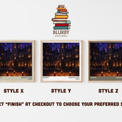 Chosen literary print in frame leaning in hallway – young adult wall art