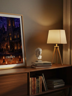 Chosen watercolour print on bookshelf – Kristin Cast fan gift