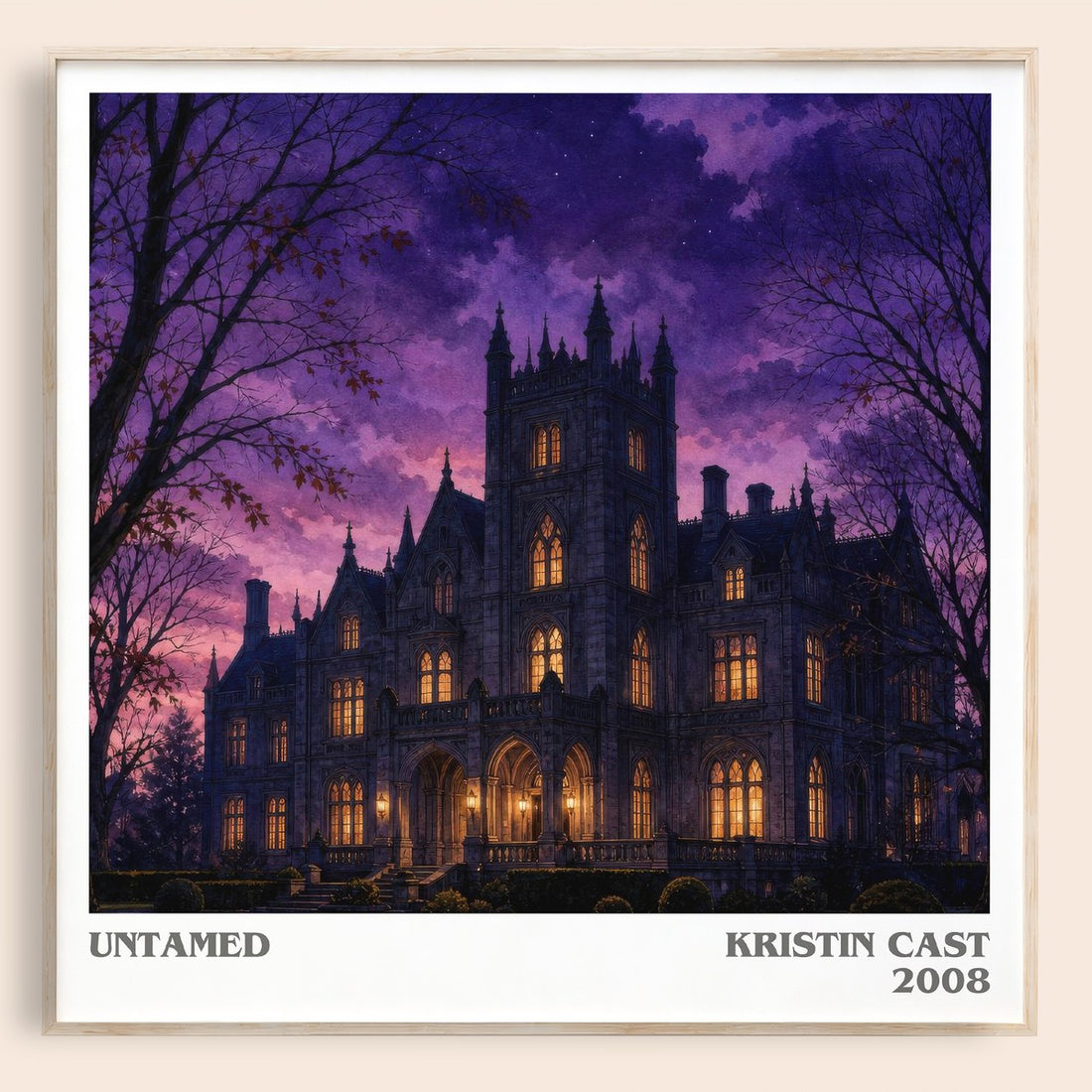 Untamed literary book poster by Kristin Cast – framed literary art print