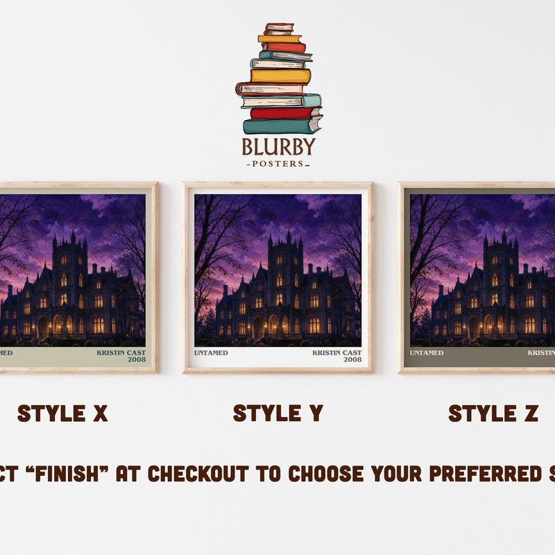 Untamed literary print in frame leaning in hallway – young adult wall art