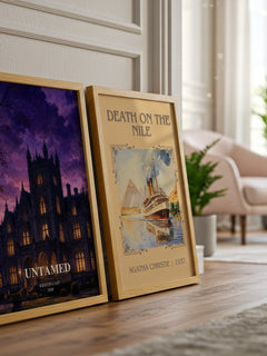 Untamed watercolour print framed by window – literary home decor