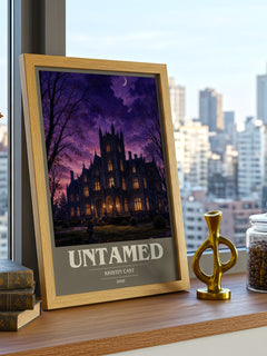 Untamed book cover print framed by window – literary home decor
