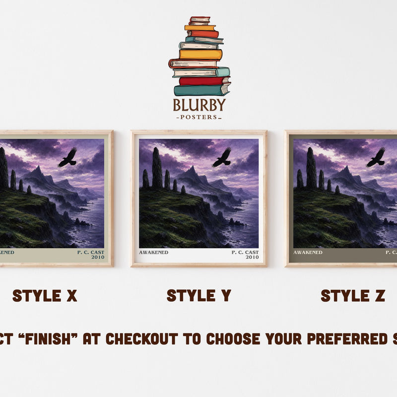 Awakened literary print in frame leaning in hallway – young adult wall art