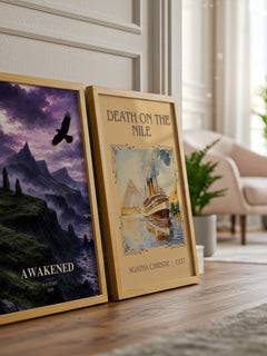 Awakened watercolour print framed by window – literary home decor