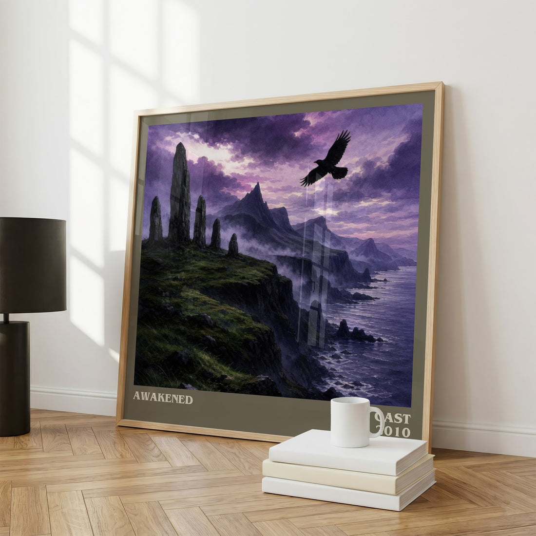 Awakened literary print framed by window – literary home decor