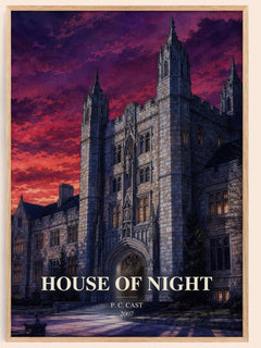 House of Night watercolour book poster by P. C. Cast – framed literary art print