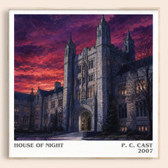 House of Night literary book poster by P. C. Cast – framed literary art print