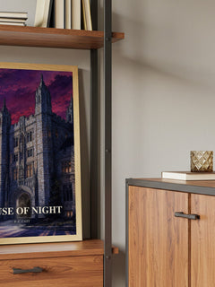 House of Night book watercolour illustration paper finish options – matte satin gloss